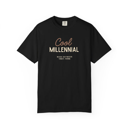 Cool Millennial T-Shirt — "Cool Millennial" Born 1981–1996 Retro Tee